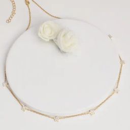 GIVA Anushka's 92.5 Sterling Silver Golden Star Constellation Necklace for Women-image-66