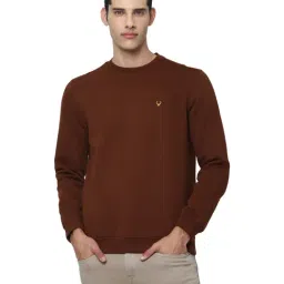 Allen Solly Brown Cotton Regular Fit Sweatshirt-picture-38