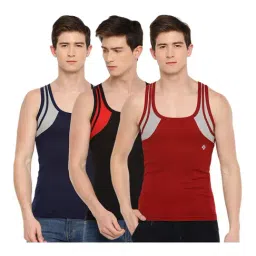 Dollar Bigboss Assorted Cotton Vests - Pack of 3-image-1