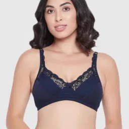 Clovia Navy Lace Non Padded Bra-image-60