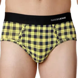 UnderJeans by Spykar Yellow Checks Briefs-picture-19