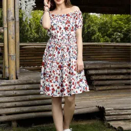 Sera White Printed Midi Dress-image-13