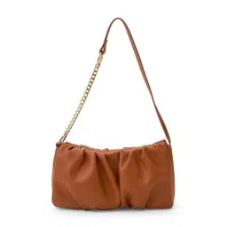 Miraggio Brown Solid Sling Bag-28