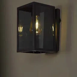 FOS LIGHTING Contemporary Black Steel Cuboid Glass Wall Light-image-33
