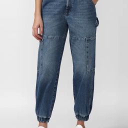 FOREVER 21 WOMEN HIGH WAIST JOGGER FIT ANKLE LENGTH JEANS-picture-33