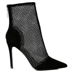 London Rag Women's Black Stiletto Booties-89