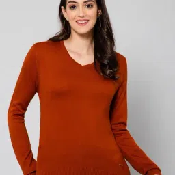 Crozo By Cantabil Maroon Wool Pullover-image-44