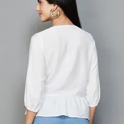 Code by Lifestyle Off-White Regular Fit Top image 2
