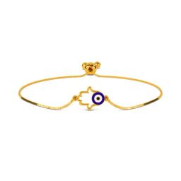 Kisna Diamond & Gold Jewellery 14k Kashvi Evil Eye Pure Gold Bracelet for Women-image-81