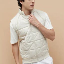 Bossini Beige Regular Fit Quilted Jacket-picture-31