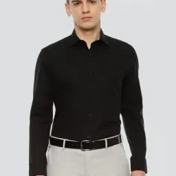 Louis Philippe Black Cotton Regular Fit Shirt-picture-8