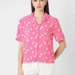 Van Heusen Pink Printed Shirt-image-50