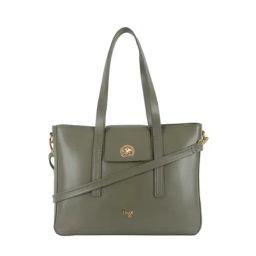 Baggit Dark Olive Solid Medium Tote Bag-image-5