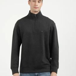 Tommy Hilfiger Grey Cotton Regular Fit Sweatshirts-image-99