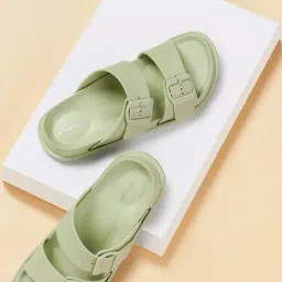 Forever Glam by Pantaloons Women's Green Casual Sandals-image-105