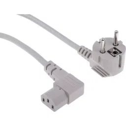 RS PRO Power Cord IEC C13 Socket to CEE 7/7 Plug 2.5 m, 6266717-15