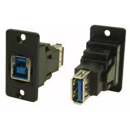 RS PRO Straight Panel Mount USB Connector 2 Port Type B to A, 2188302-image-92