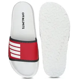 OFF LIMITS Women's Red & White Slides image 3