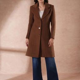 Globus Brown Regular Fit Coat-image-58