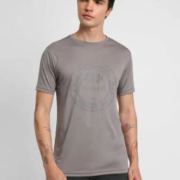 Forever 21 Grey Regular Fit Printed Crew T-Shirt-picture-34