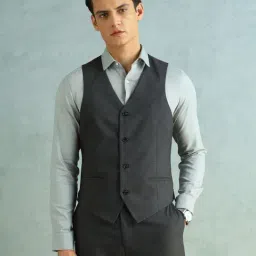 Arrow Grey Regular Fit Waistcoat-picture-40