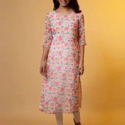 Aurelia Beige Printed Straight Kurta-image-48