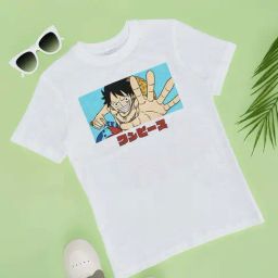 Pantaloons Junior Boys Bright White Cotton Character Based T-Shirts-image-82