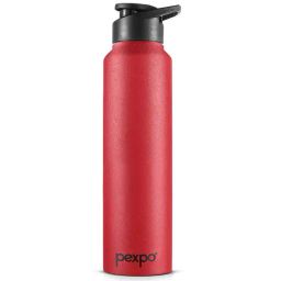 Pexpo Crimson Red Stainless Steel Water Bottle with Steel & Sipper Cap (750 ml)-picture-37