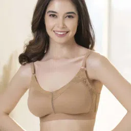Clovia Non-Padded Non-Wired Spacer Cup Full Figure Bra in Nude Colour - Cotton-image-33