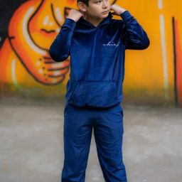 Nap Chief Kids Navy Embroidery Relaxed Fit Hoodie & Joggers-image-37