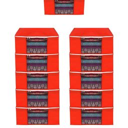 AMAK INC Red Fabric Multi-Utility Wardrobe Organisers-picture-16