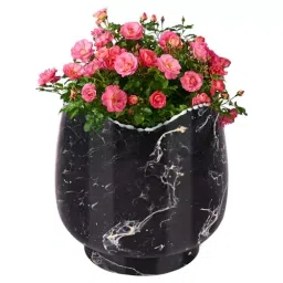 ORILEY Metal Flower Pot Heavy Duty Planter 11 x 10 cm Black-image-56