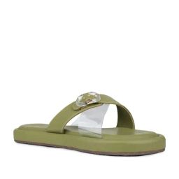 Inc.5 Women's Green Cross Strap Sandals-image-16