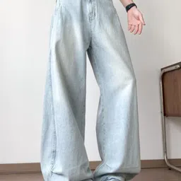 StyleCast x Revolte Men Baggy Fit Mid-Rise Light Fade Jeans-picture-40