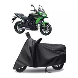Auto Pearl Polyester Two Wheeler Cover for Kawasaki Versys 650 (Grey)-image-51
