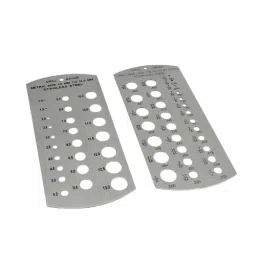 A.D INTERNATIONAL Stainless Steel Drill Gauge with 1 mm – 13 mm Metric, 1/16 inch – 1/2 inch Imperial Measurement Range and 25 Holes, GP-CREJ-OX74 (Set of 2)-9