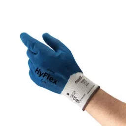 Ansell HyFlex 11-919 Blue Nylon Oil Resistant Gloves Size 7 Nitrile Coating, 11919070-picture-31