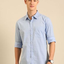 Provogue Men Grid Tattersall Checks Opaque Printed Casual Shirt-image-34