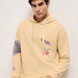 THE BEAR HOUSE Men Cotton Printed Hooded Sweatshirt-picture-1