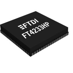 FTDI USB Controller 4-Channel 12 Mbps USB 2.0 3.3 V 76-Pin QFN-76, FT4233HPQ-TRAY-image-84