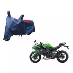 Auto Pearl Waterproof Two Wheeler Cover For Kawasaki Ninja 250 (Red & Blue)-image-0