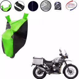 Auto Pearl Waterproof Two Wheeler Cover For Royal Enfield Himalayan (Green & Black)-image-59