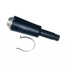 RA Accessories Black Silver Outlet Long Black Silencer Exhaust for Triumph Tiger Explorer XC-image-1