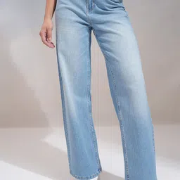 Tokyo Talkies Women Wide Leg Stretchable Jeans-picture-11