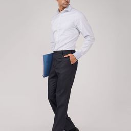 FASHION FORMAL Men Classic Fit Spread Collar Textured Cotton Formal Shirt-image-54