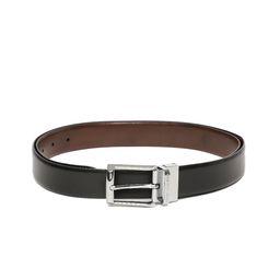 Louis Philippe Men Black & Brown Solid Reversible Belt-image-87