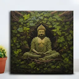 OLIVE TREE Green & Brown 1 Piece Canvas Religious Wall Paintings-picture-33