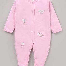 ToffyHouse Full Sleeves Footed Romper Candy Print - Peach-image-44
