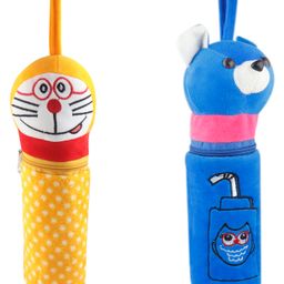 SS Impex Doremon & Teddy Theme Feeding Bottle Covers Pack Of 2 - Yellow Blue-15