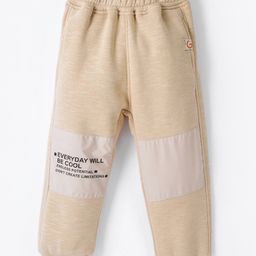 Little Kangaroos Full Length Text Printed Woollen Pant - Beige-image-86